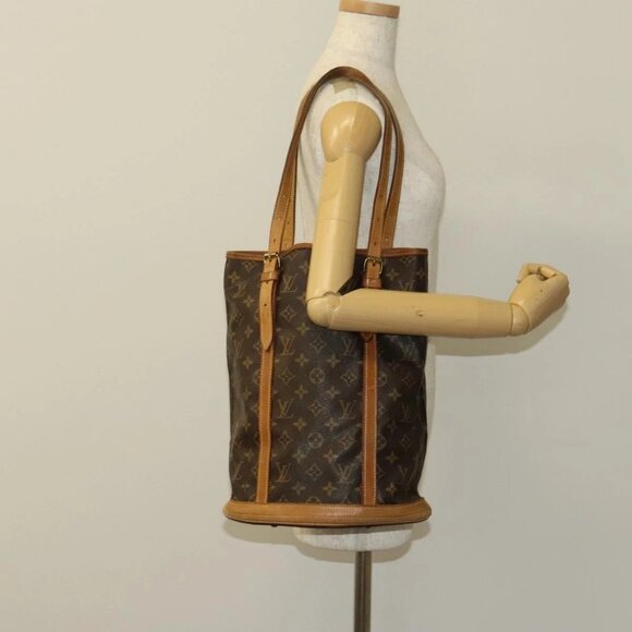 LOUIS VUITTON Monogram Bucket GM Shoulder Bag M42 - Picture 15 of 16